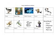 English Worksheet: Kung Fu Panda Characterization Worksheet