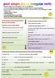 past simple forms of irregular verbs