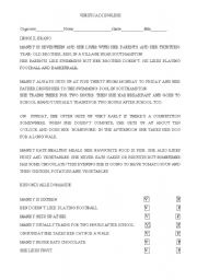 English Worksheet: daily routine