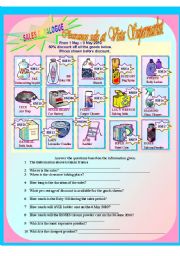 English Worksheet: Sales Catalogue *** fully editable