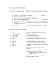 English worksheet: IELTS VOCABULARY EXERCISES