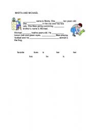 English worksheet: Short text present simple