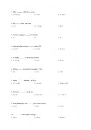 English Worksheet: english test