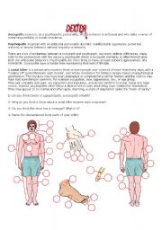 English Worksheet: Dexter - psychology - body parts