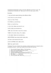 English Worksheet: Possessive Pronouns