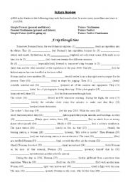 English Worksheet: The Future (Revisions) + Key