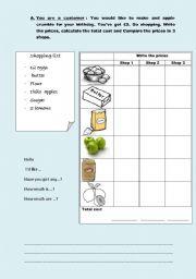 English Worksheet: Lets play shop: 2 pages GROUP WORK [editable]
