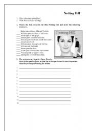 English Worksheet: Notting Hill