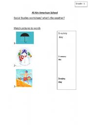 English Worksheet: weather