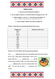 English worksheet: Plurals