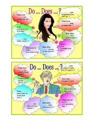 English Worksheet: Do ... Does ... ?