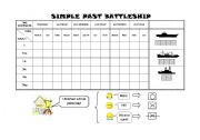 English Worksheet: Past Simple Battleship