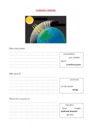 English Worksheet: climate change