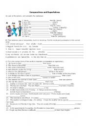 English Worksheet: Comparative and Superlative Adjectives