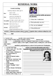 English Worksheet: coretta scott