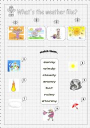 English Worksheet: weather