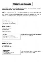 English Worksheet: present continuous