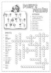 English Worksheet: Family crosswords