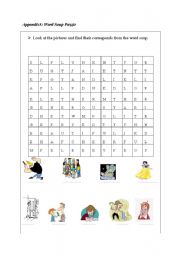 English Worksheet: word soup puzzle