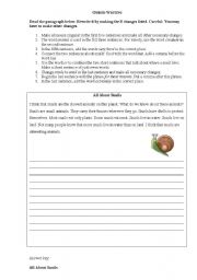 English worksheet: Guided writing