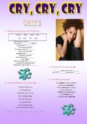 English Worksheet: Oceana - cry cry cry