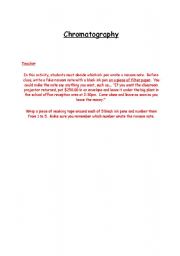 English Worksheet: Chromatography