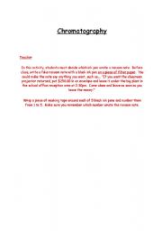 English worksheet: Chromatography