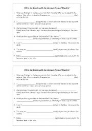 English Worksheet: Used to, be used to, get used to 
