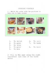 English Worksheet: COOKING