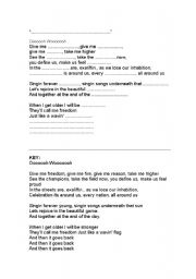 English Worksheet: waving flag