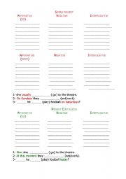 English Worksheet: Jobs, Simple Present, Present Continuous