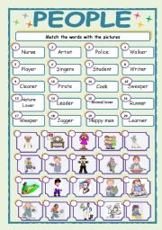 English Worksheet: PEOPLE