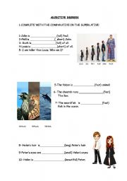 English Worksheet: worksheet adjectives degree