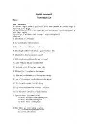 English Worksheet: Conditionals
