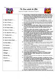 English Worksheet: Scenes Outside the Globe (Renaissance)