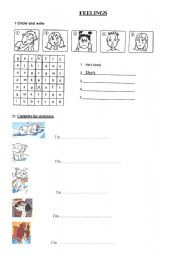 English Worksheet: feelings