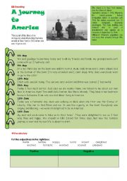 English Worksheet: Immigration - a Journey to America