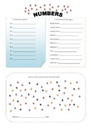 English Worksheet: Numbers