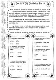 English Worksheet: Reading Comprehension