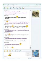 English Worksheet: reading - chatting on msn with a friend - making suggestions