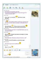 reading - chatting on msn with a friend - making suggestions