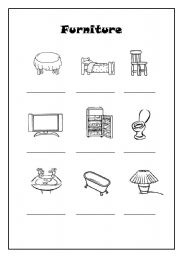 English Worksheet: furniture