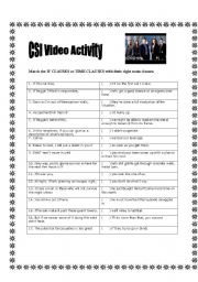 If clauses - CSI video activity