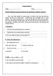 English Worksheet: 13 Comprehensions 