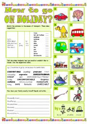 English Worksheet: HOW TO GO ON HOLIDAY