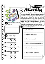 English Worksheet: RC Series Level 1_38 Merlin (Fully Editable + Key)