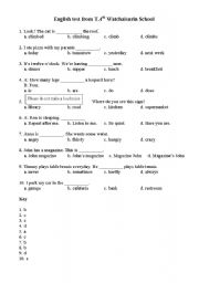 English Worksheet: grammar