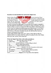 English Worksheet: Reading - Simple Past 