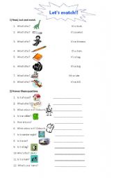 English worksheet: Whats this? - Vocabulary from Happy Steet 1