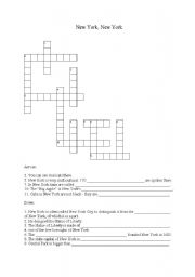 New York - Crosswords Puzzle